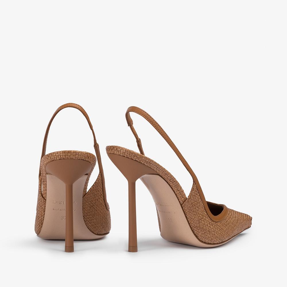 Brown Le Silla VIVIENNE SLINGBACK 100 mm | USA_LS59475