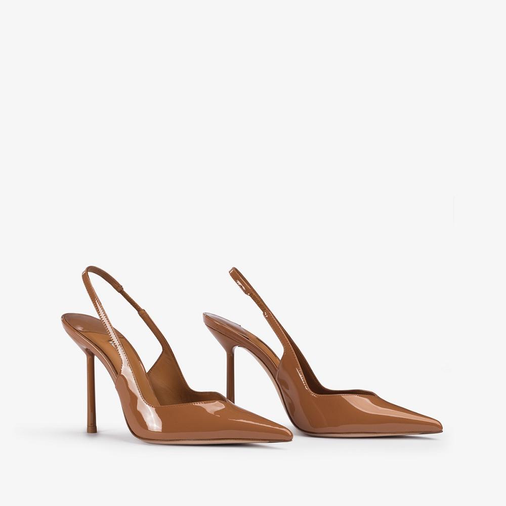 Brown Le Silla VIVIENNE SLINGBACK 100 mm | USA_LS57822