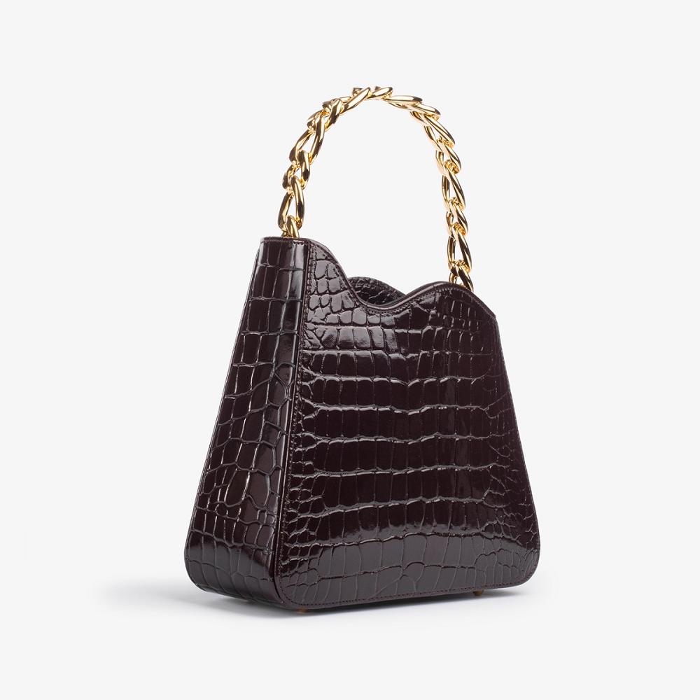 Dark Chocolate Brown Le Silla IVY SMALL BAG | USA_LS10596