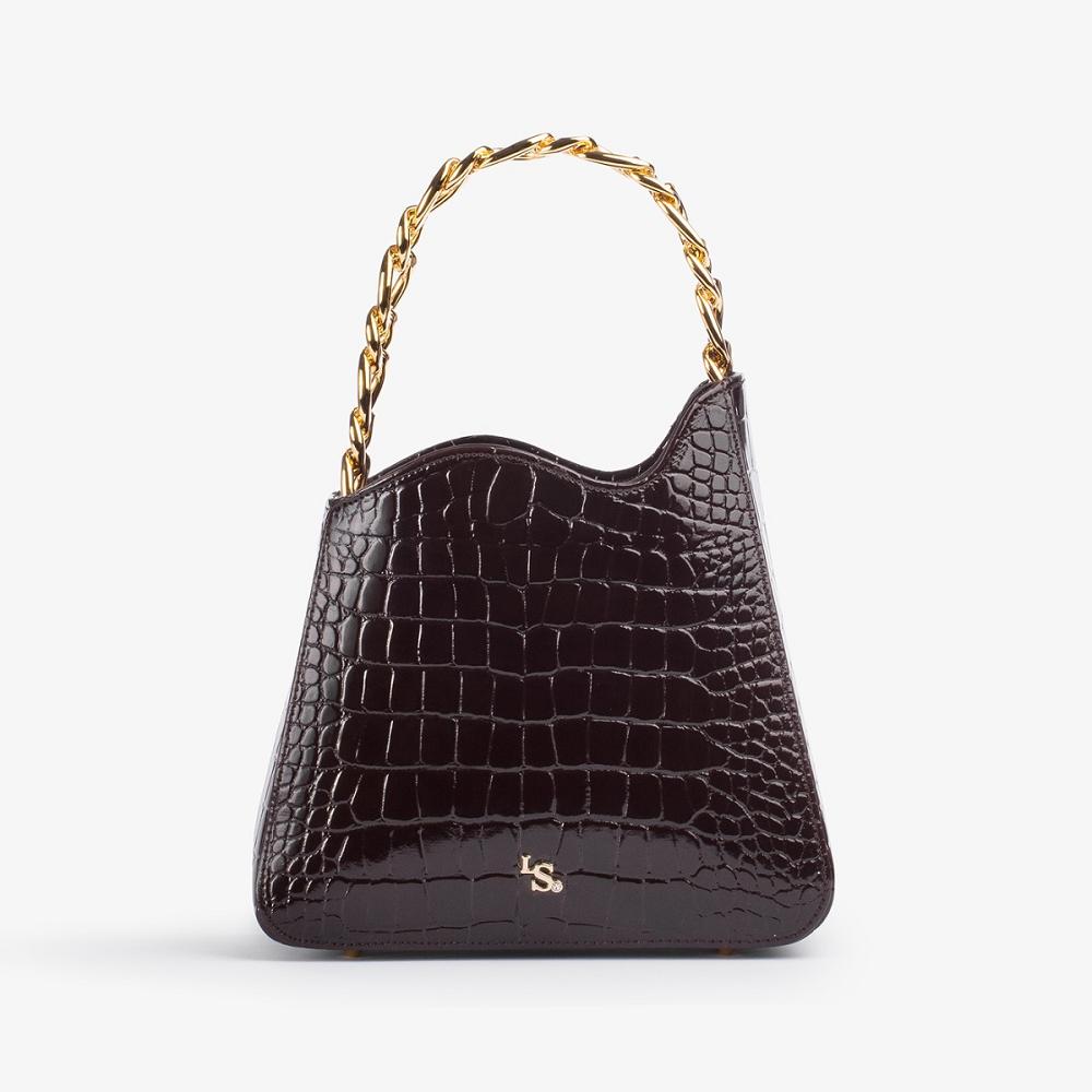 Dark Chocolate Brown Le Silla IVY SMALL BAG | USA_LS10596