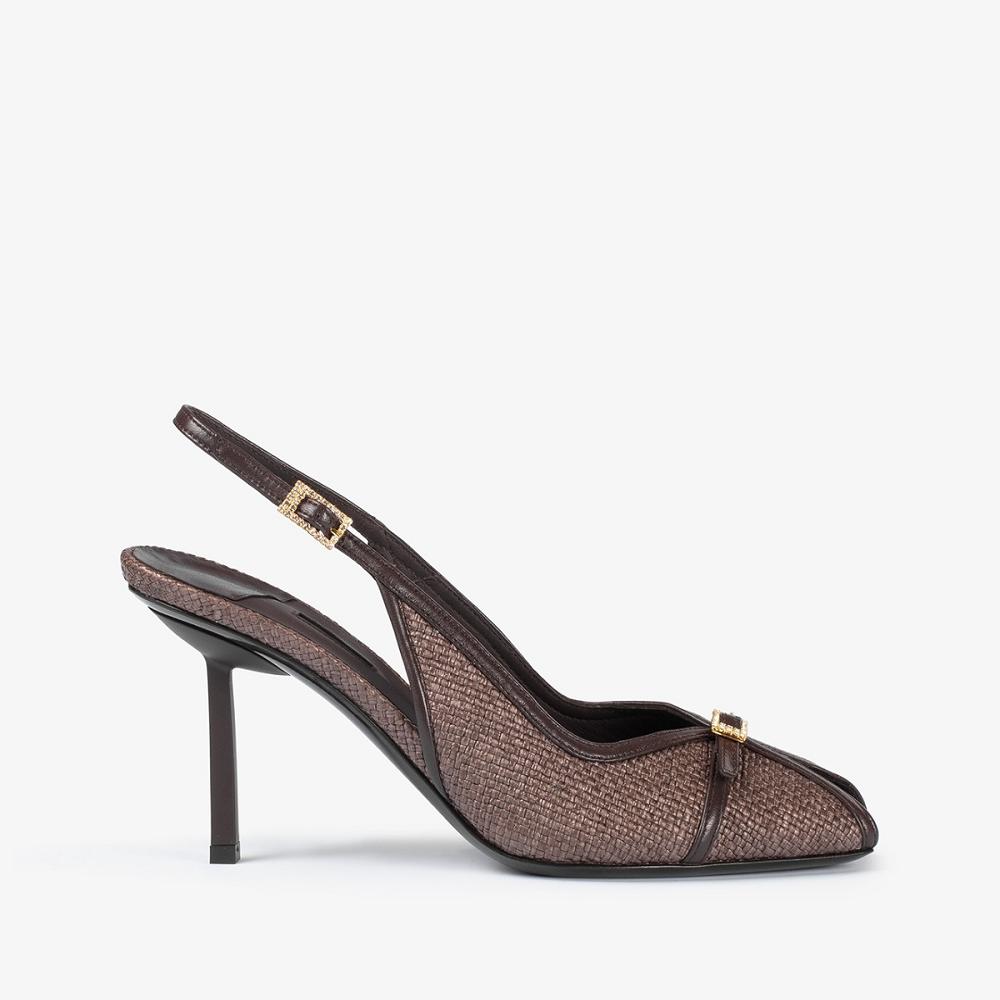 Dark Chocolate Brown Le Silla VITTORIA SLINGBACK 95 mm | USA_LS23150