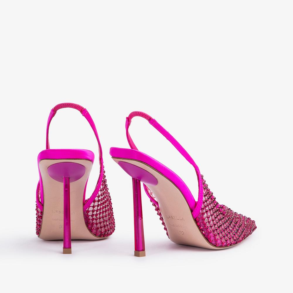 Fuchsia Le Silla GILDA SLINGBACK 100 mm | USA_LS43593