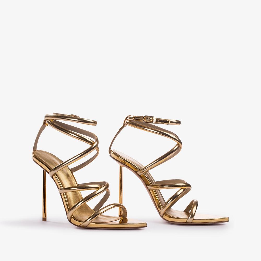 Gold Metal Le Silla BELLA SANDAL 120 mm | USA_LS56466