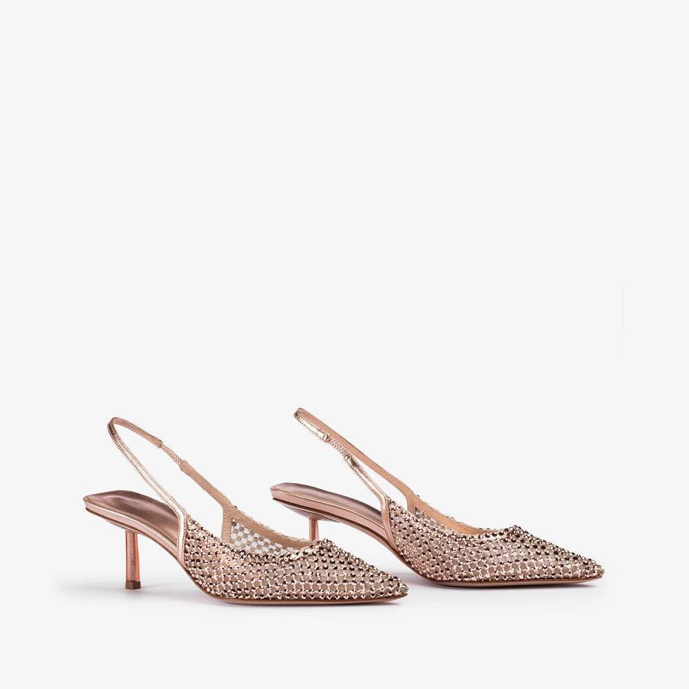 Gold Pink Le Silla GILDA SLINGBACK 60 mm | USA_LS57279