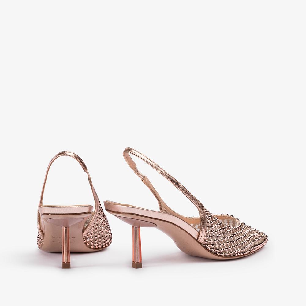 Gold Pink Le Silla GILDA SLINGBACK 60 mm | USA_LS57279