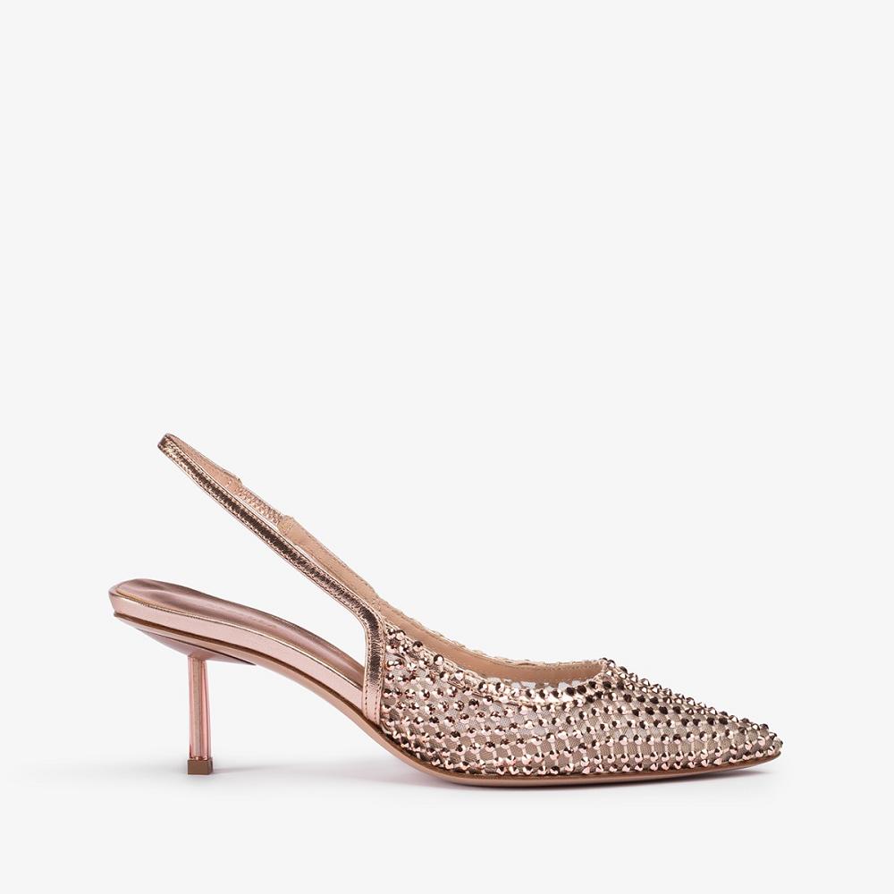 Gold Pink Le Silla GILDA SLINGBACK 60 mm | USA_LS57279