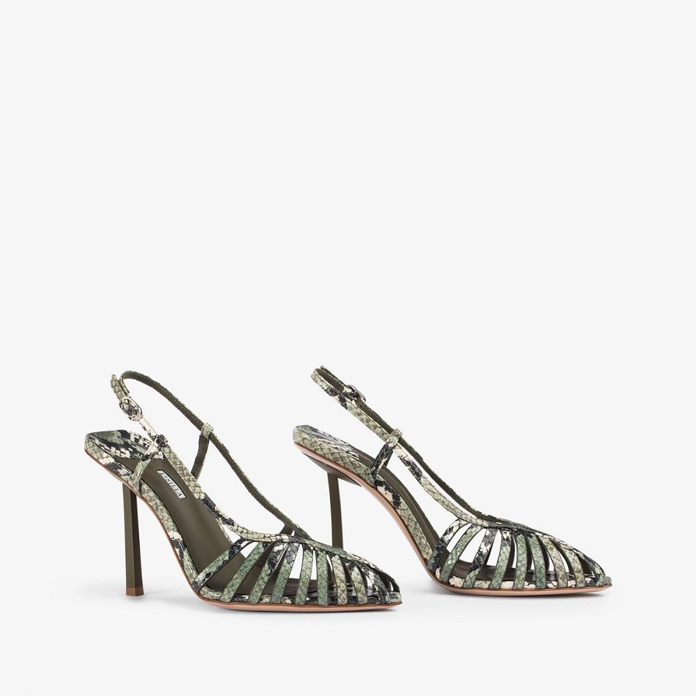 Green Le Silla CAGE SLINGBACK 100 mm | USA_LS28061