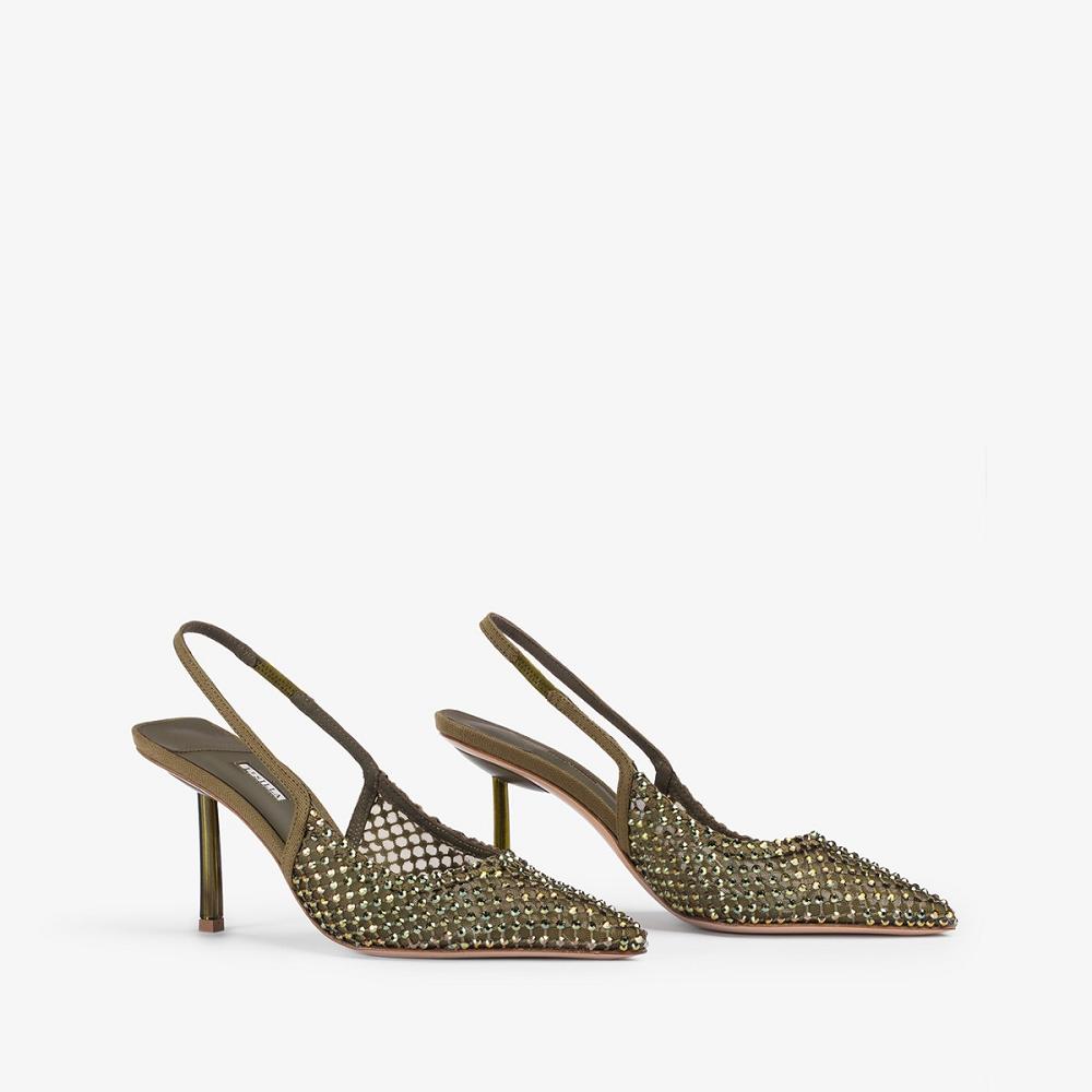 Green Le Silla GILDA SLINGBACK 80 mm | USA_LS25659