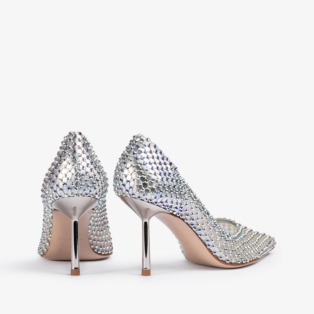 Silver Le Silla GILDA PUMP 80 mm | USA_LS83024