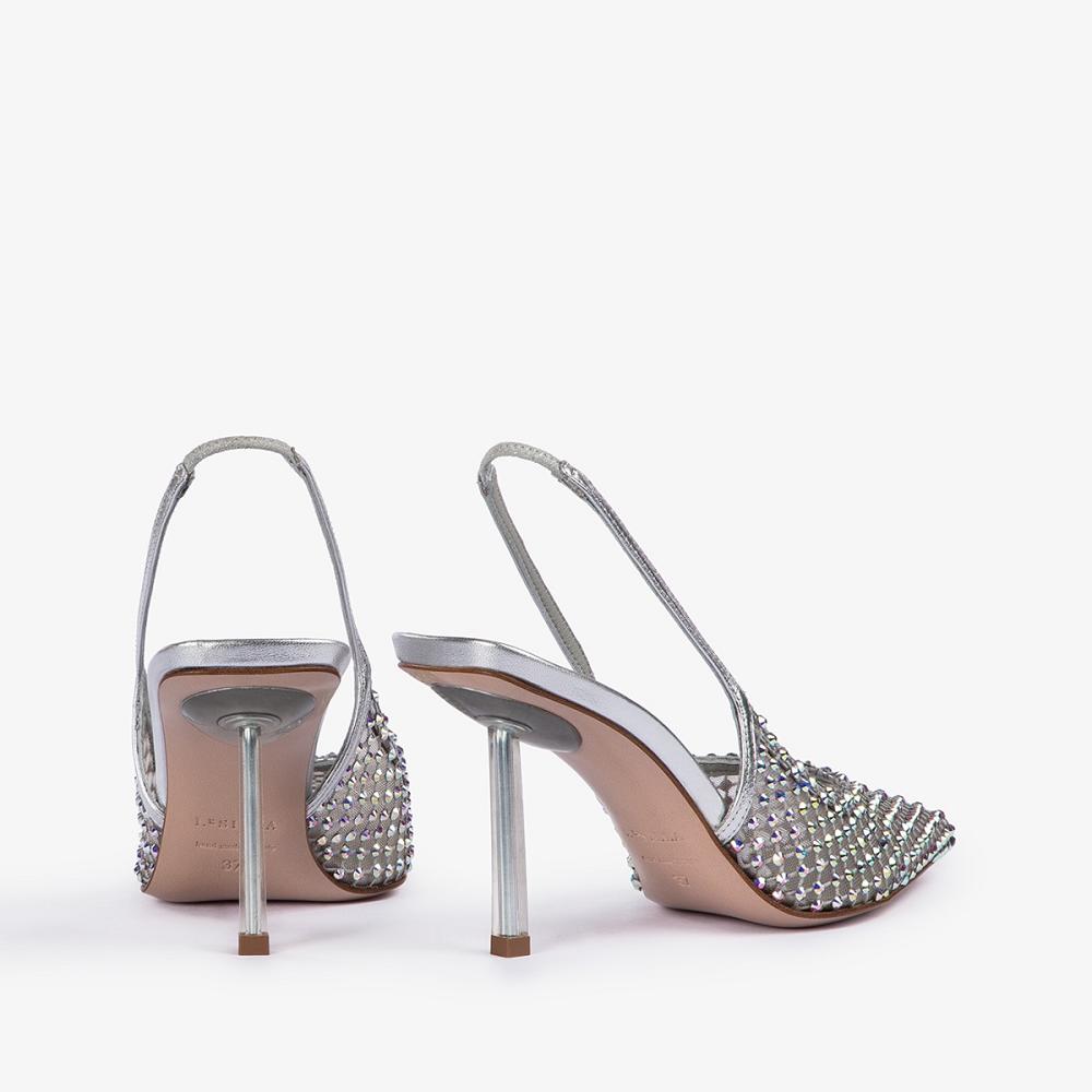 Silver Le Silla GILDA SLINGBACK 80 mm | USA_LS58023