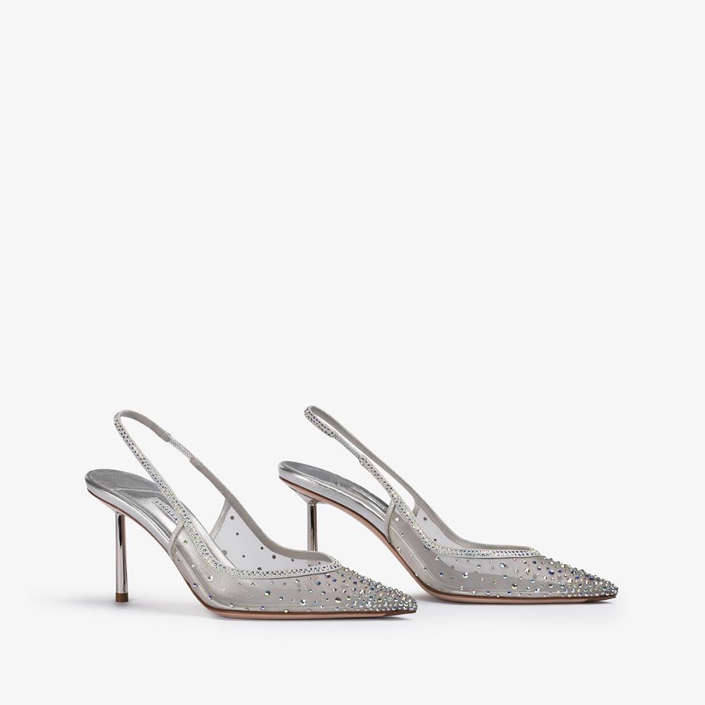 Silver Le Silla NICOLE SLINGBACK 80 mm | USA_LS94686