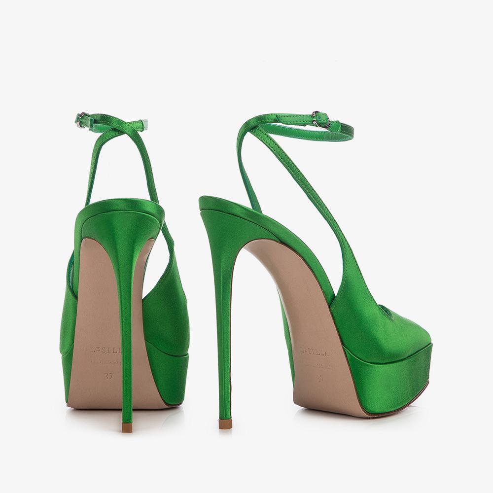 Turquoise Green Le Silla UMA SLINGBACK 140 mm | USA_LS28961