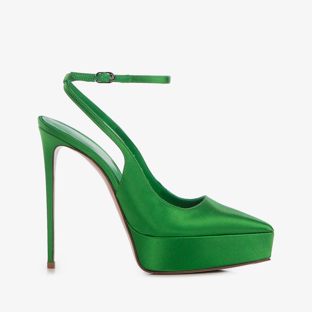 Turquoise Green Le Silla UMA SLINGBACK 140 mm | USA_LS28961