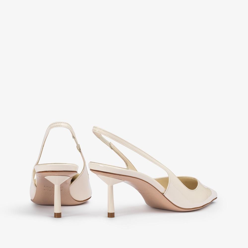 White Le Silla BELLA SLINGBACK 60 mm | USA_LS19889