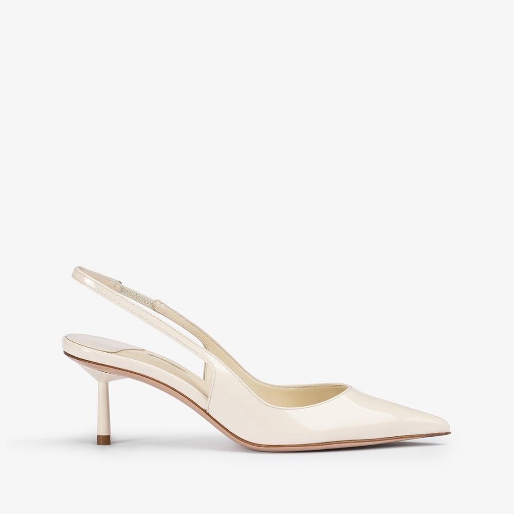 White Le Silla BELLA SLINGBACK 60 mm | USA_LS19889