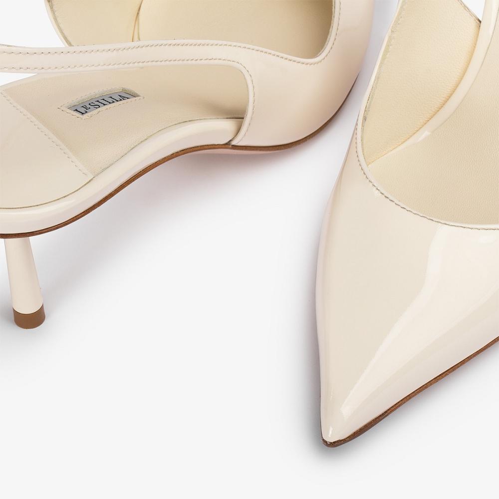 White Le Silla BELLA SLINGBACK 60 mm | USA_LS45606