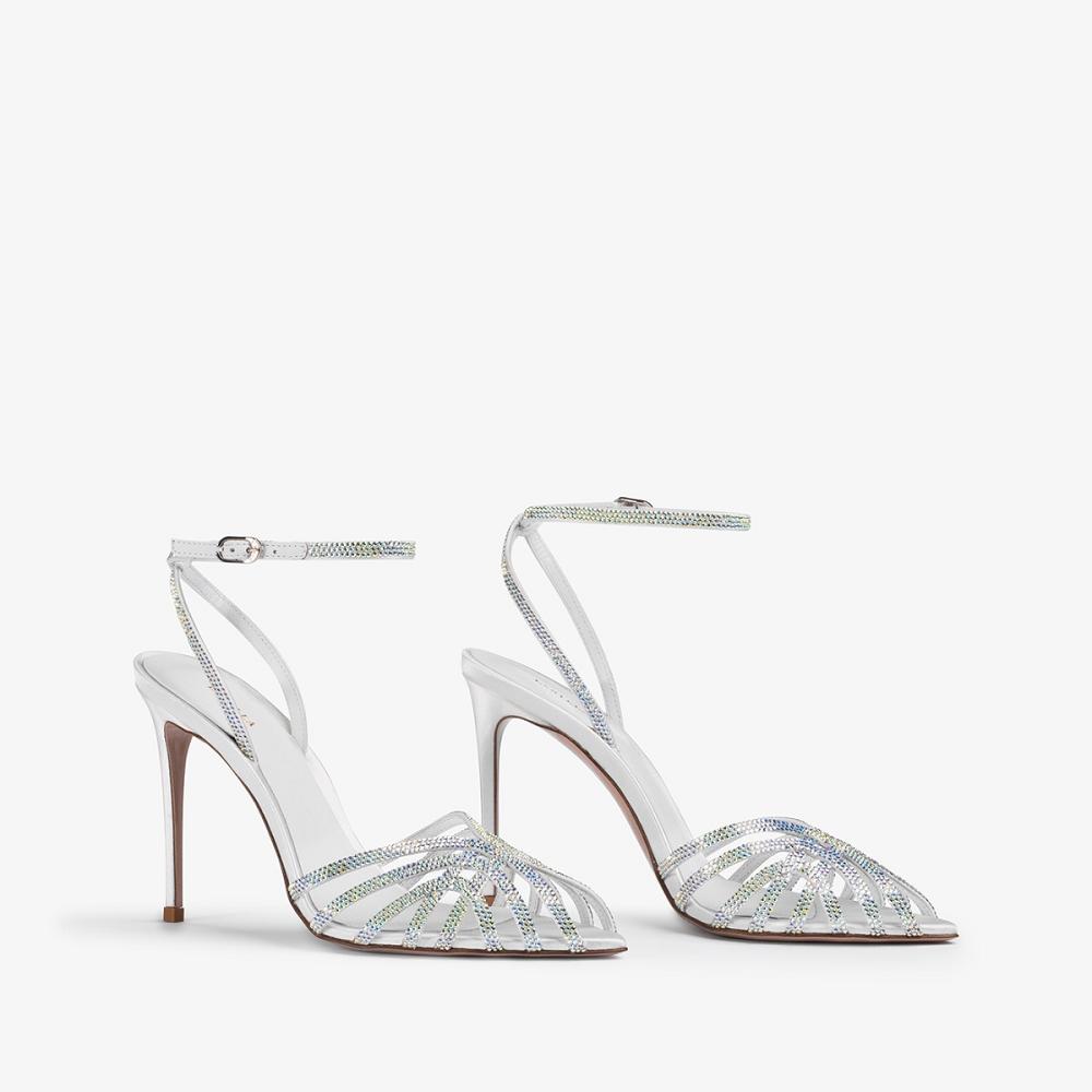 White Le Silla EMBRACE SANDAL 110 mm | USA_LS86343