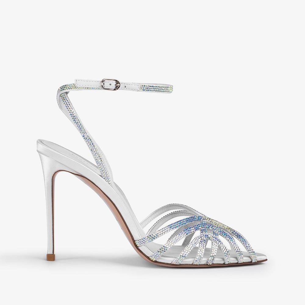 White Le Silla EMBRACE SANDAL 110 mm | USA_LS86343