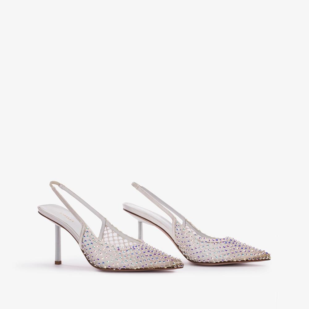 White Le Silla GILDA SLINGBACK 80 mm | USA_LS66488