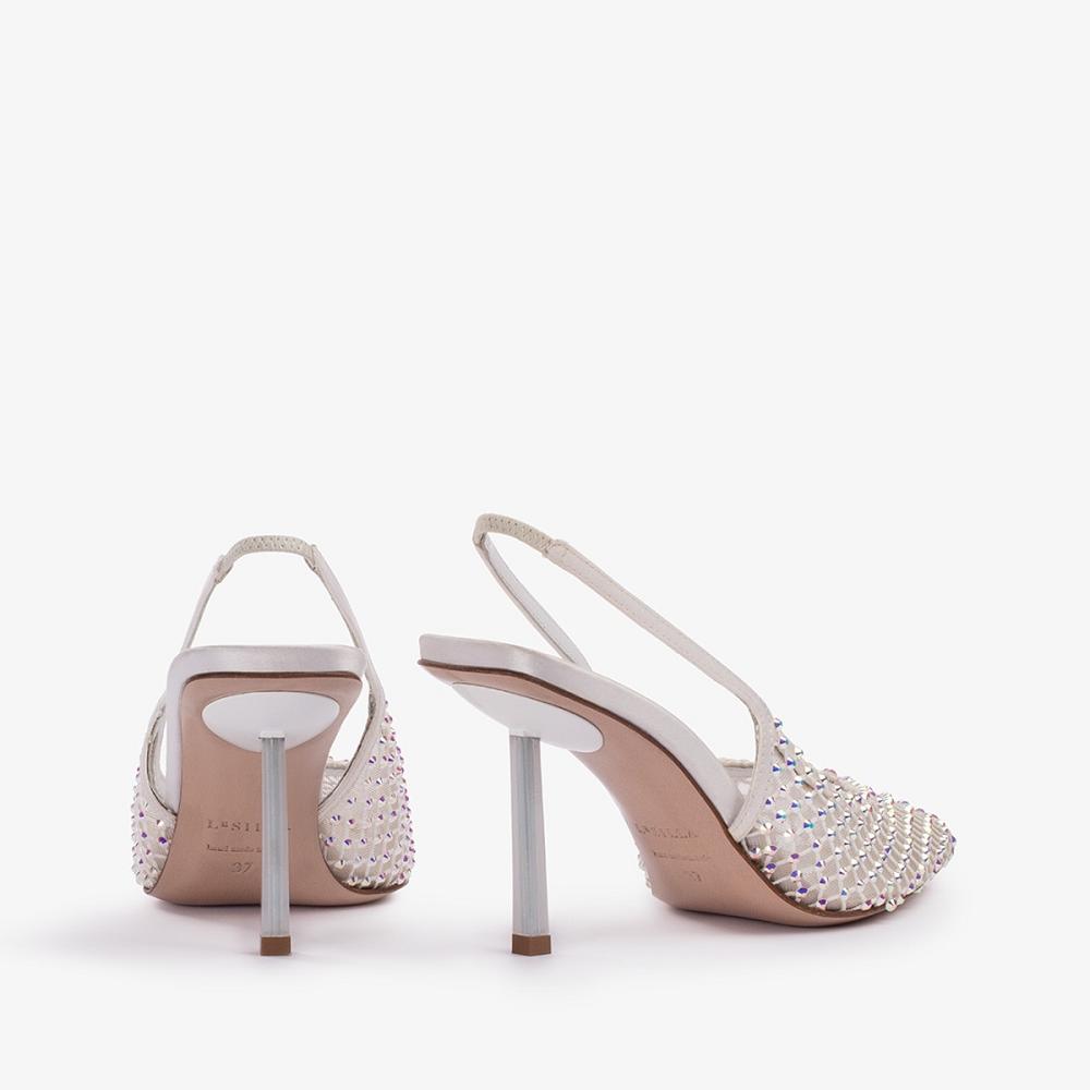 White Le Silla GILDA SLINGBACK 80 mm | USA_LS66488