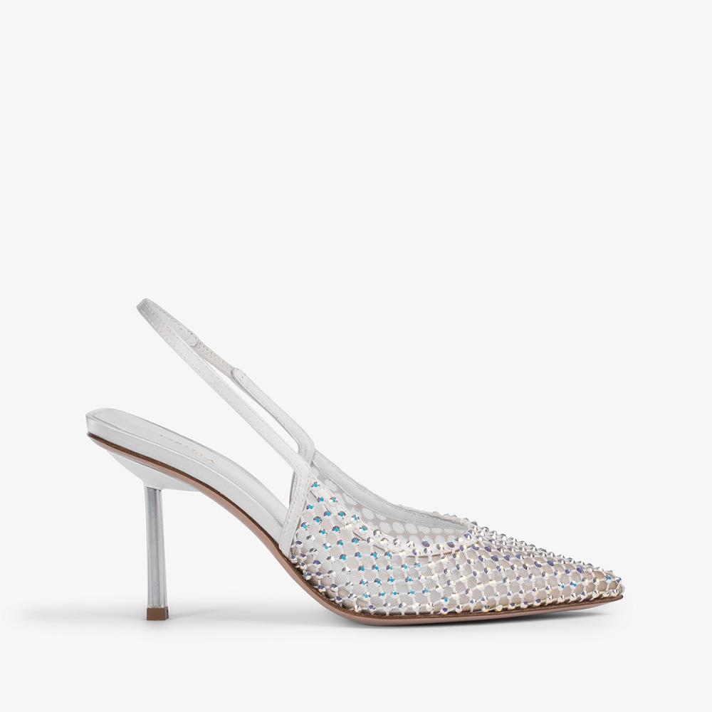 White Le Silla GILDA SLINGBACK 80 mm | USA_LS66488