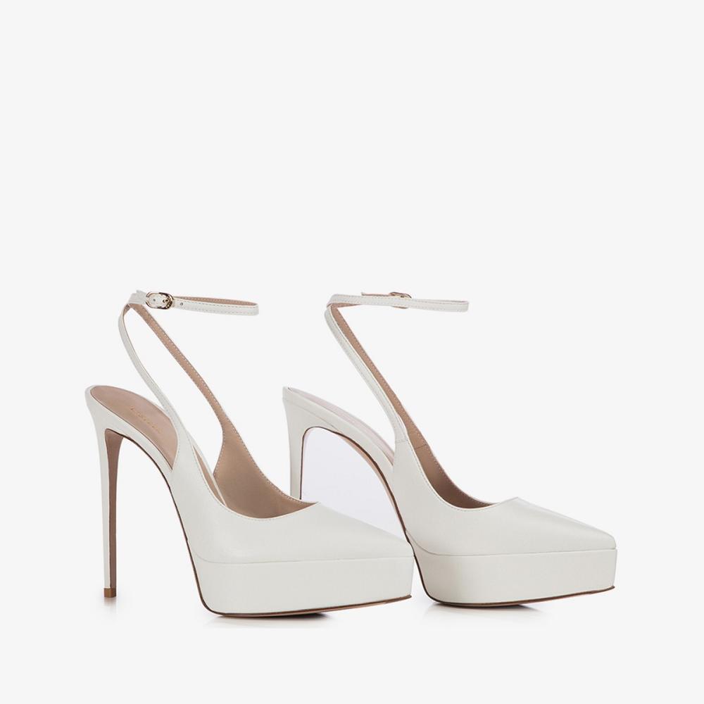 White Le Silla UMA SLINGBACK 140 mm | USA_LS46503