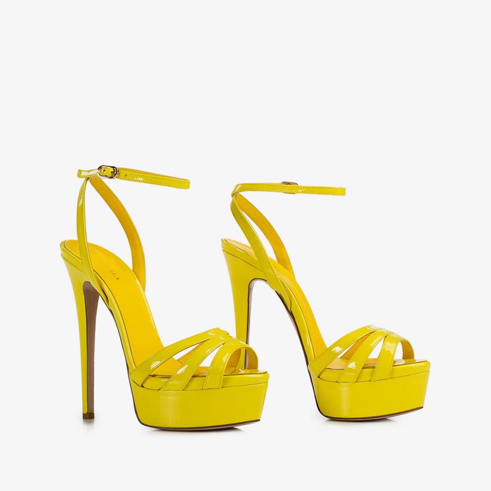 Yellow Le Silla LOLA SANDAL 140 mm | USA_LS46099